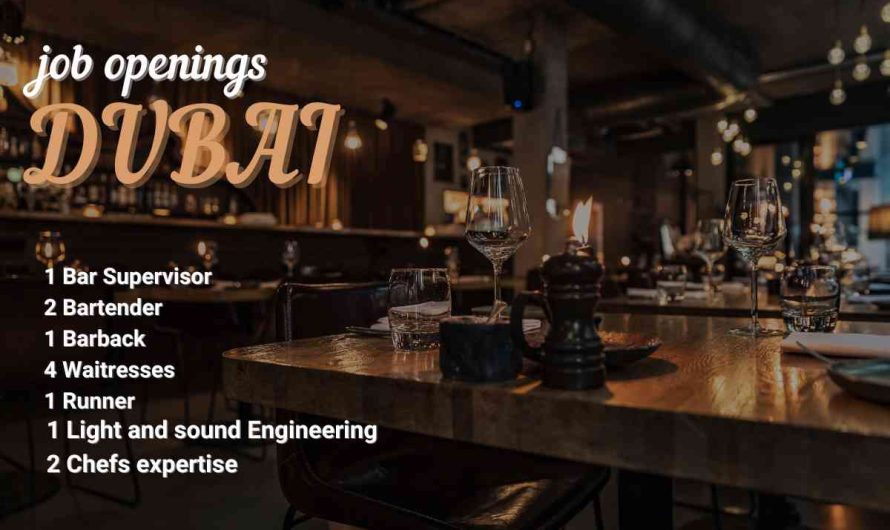 Hospitality Job openings  Dubai