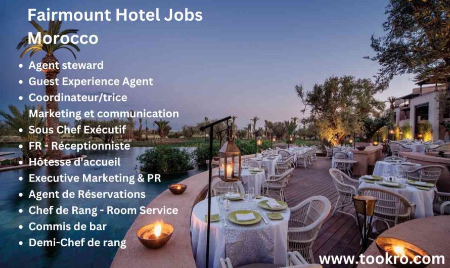 Fairmount Hotel Jobs Morocco