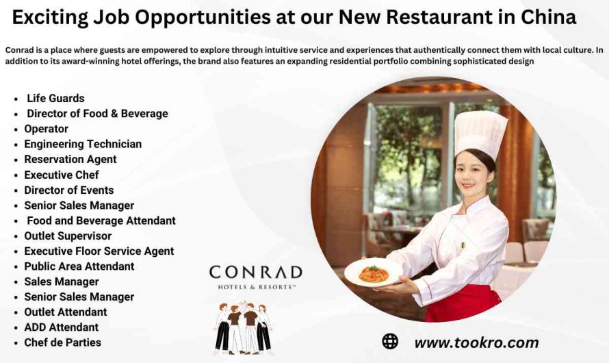 Exciting Job Opportunities a Restaurant in China