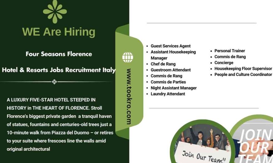 Four Seasons Florence Hotel & Resorts Jobs Recruitment Italy