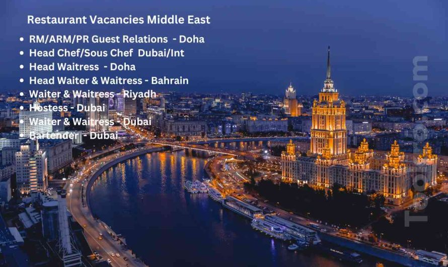 RESTAURANT VACANCIES MIDDLE EAST