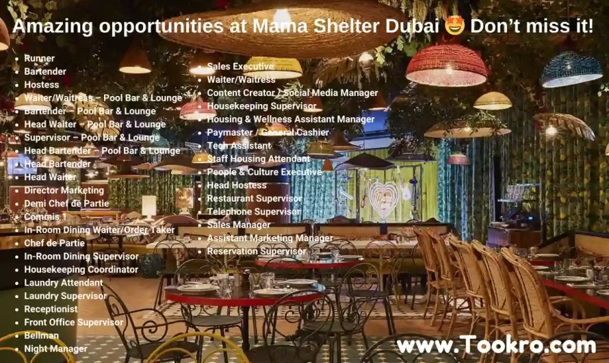 Mama Shelter Dubai Jobs opportunities