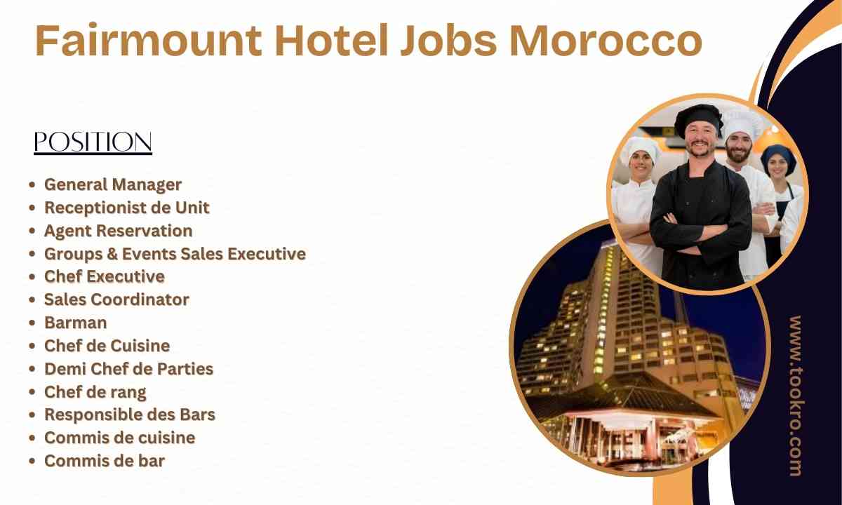 Fairmount Hotel Jobs Morocco