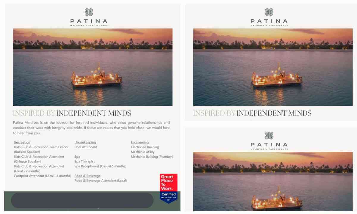 Discover Your Dream Career at Patina Maldives, Fari Islands!