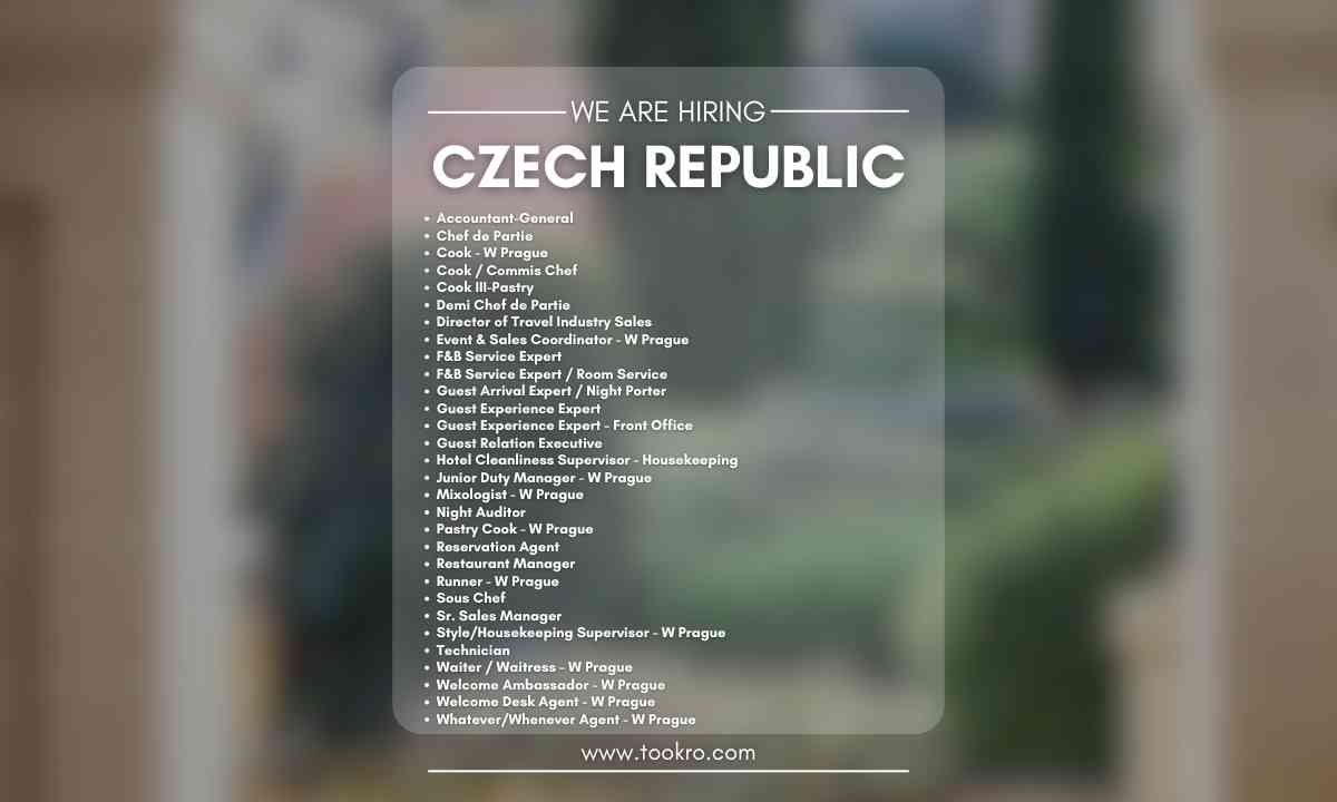 Czech Republic Hotels Jobs Europe