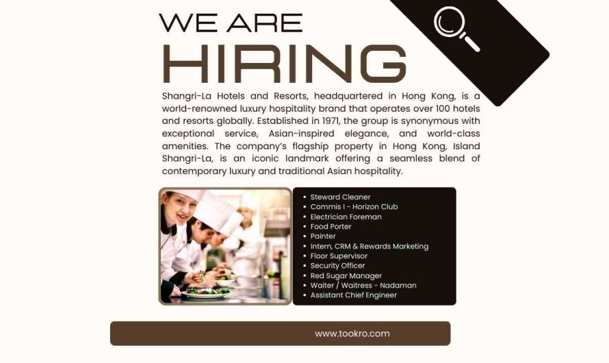 Jobs at Shangri-La Hotel and Resort Hong Kong