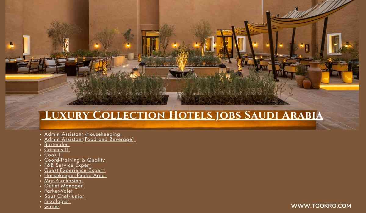 Luxury Collection Hotels jobs Saudi Arabia